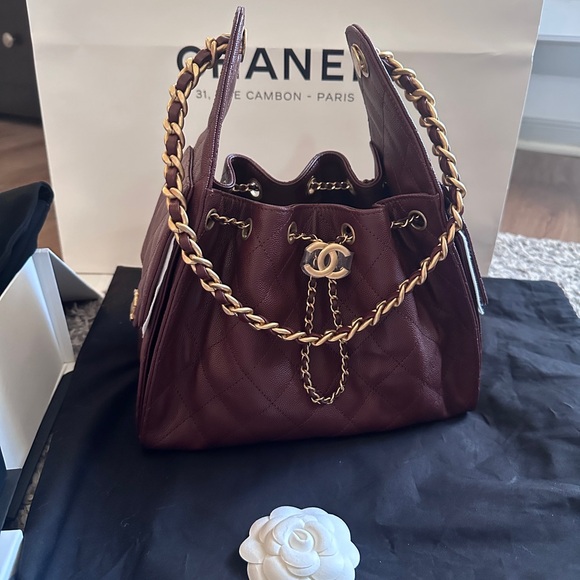 CHANEL Handbags - BNWT CHANEL
Caviar Quilted Small Chanel 25 Handbag BROWN/BROWN